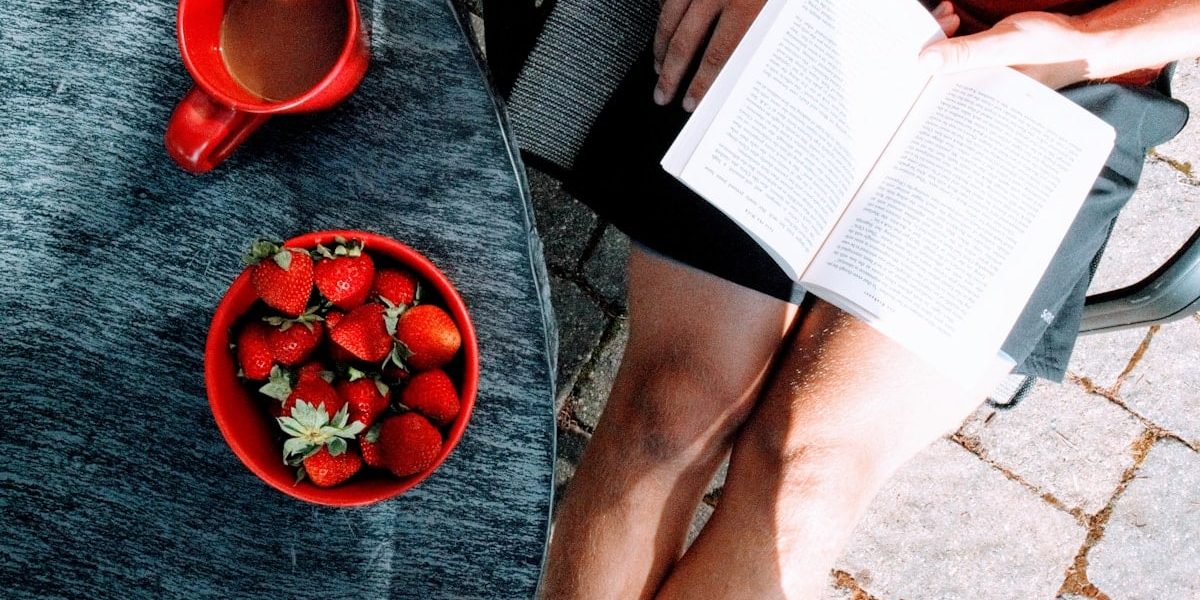 a person reading a book